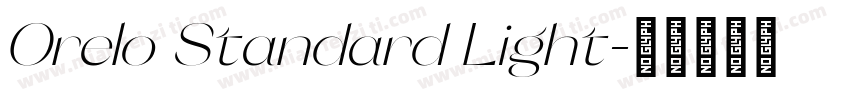 Orelo Standard Light字体转换